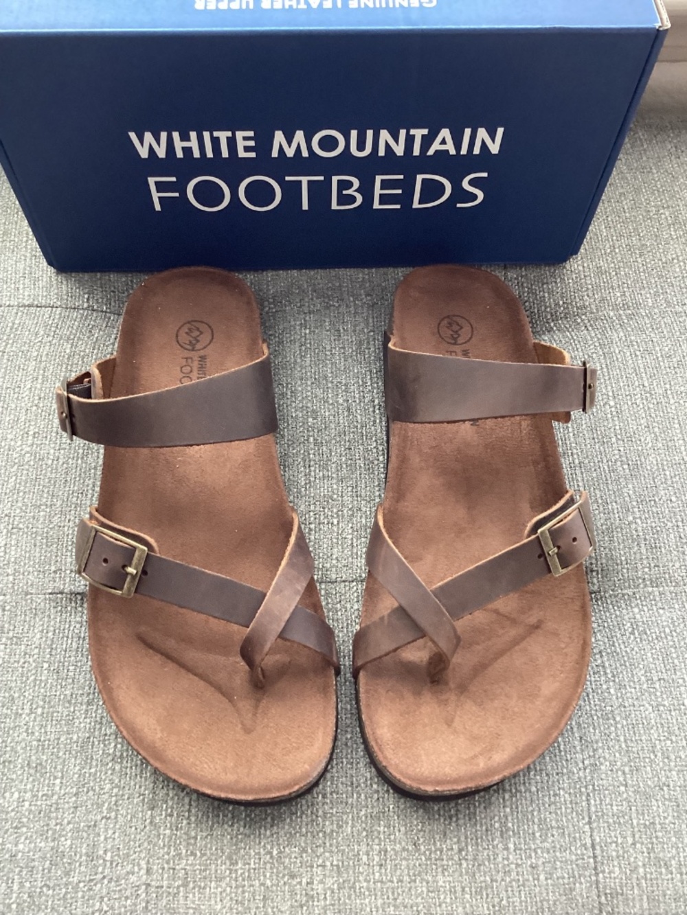 White Mountain Women's Gracie Footbed Sandals, size 10 - Picture 2 of 11
